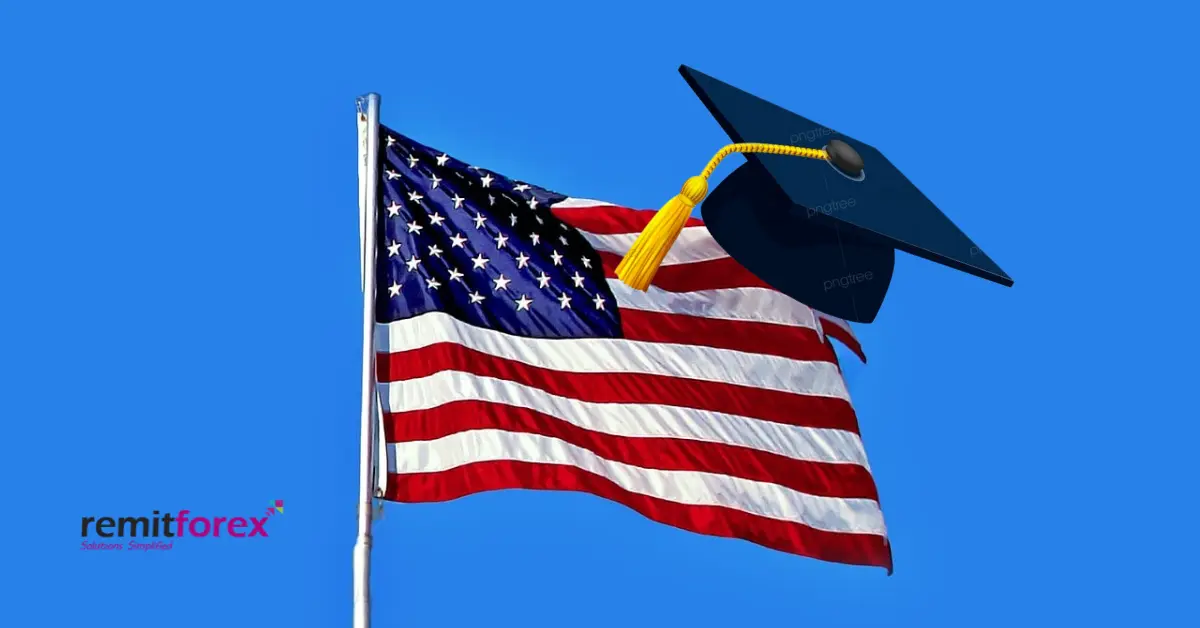 us flag with scholarship hat in it